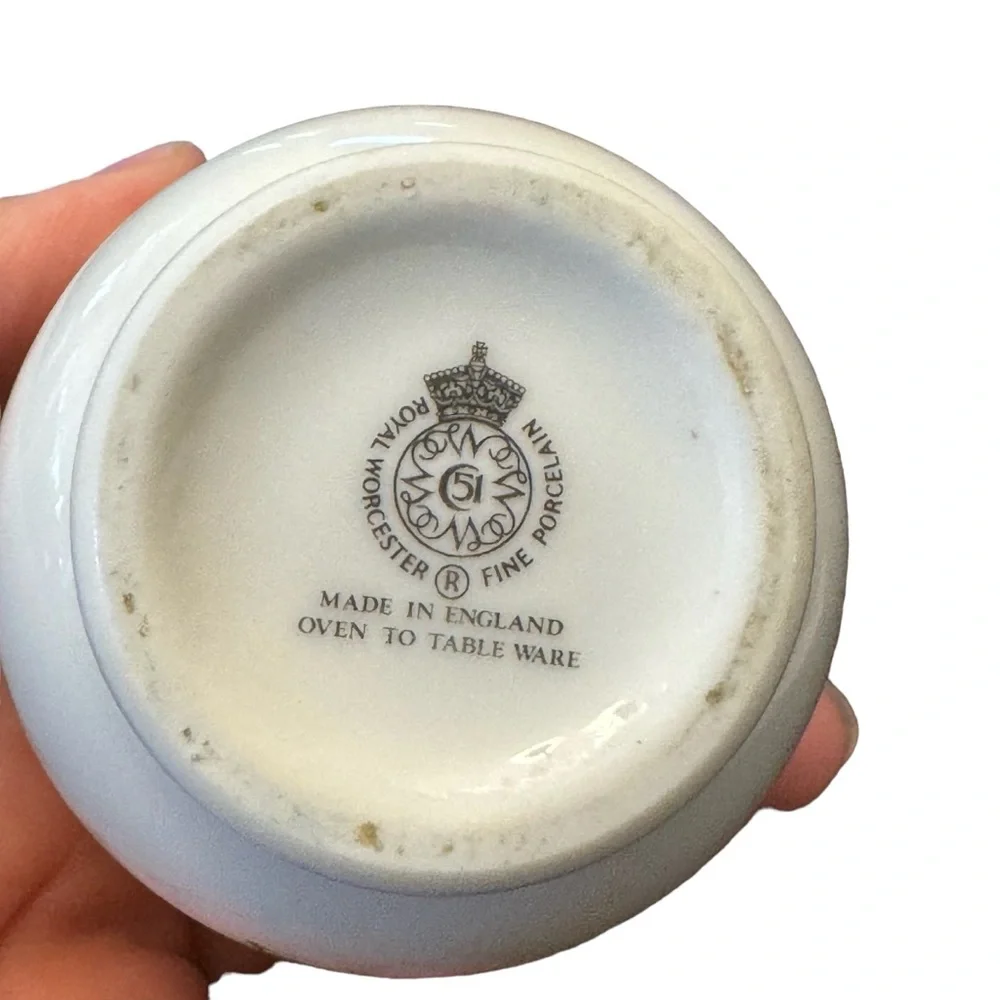 Royal Worcester Atsley King Size Egg Coddler Porcelain